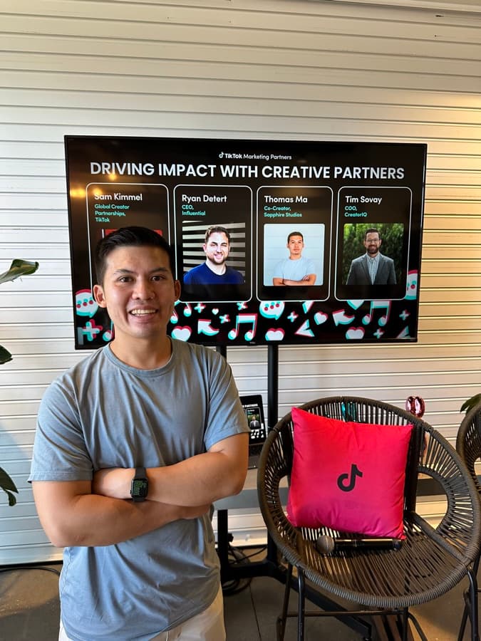 Thomas Ma on stage at SXSW for TikTok